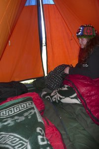 Sara(h) in our tent