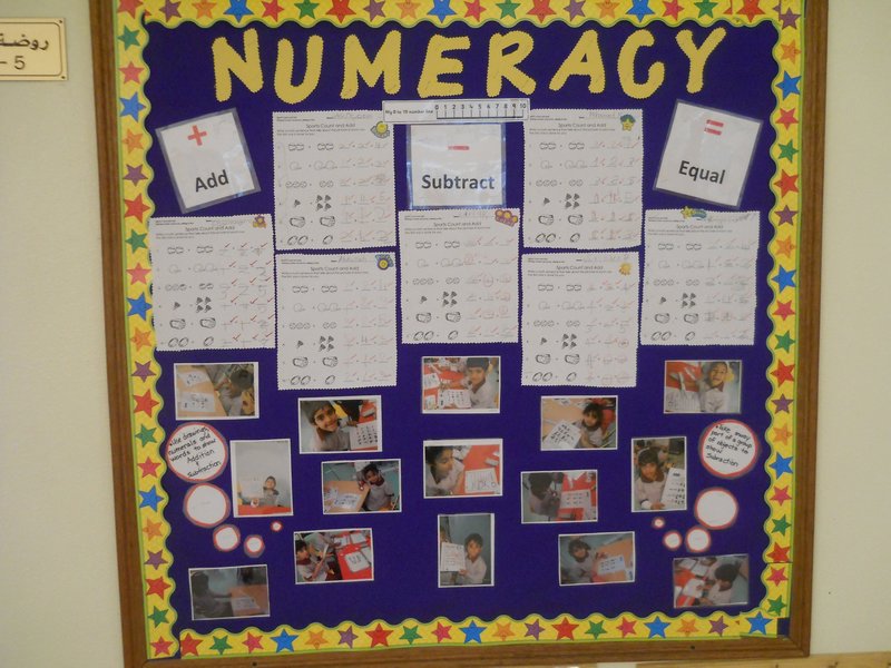 Our numeracy bulletin board...