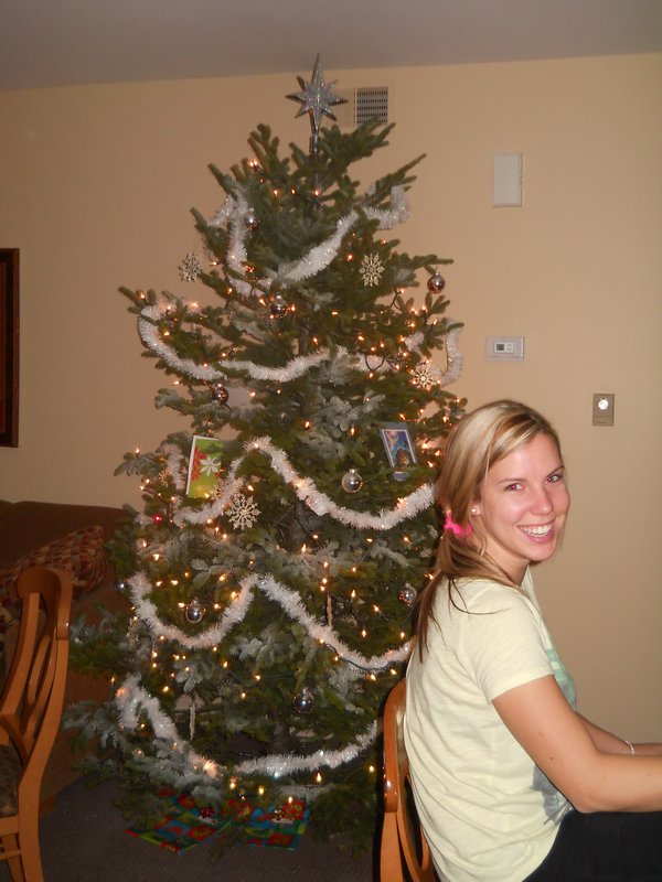 Ashley & Our Tree at the resort