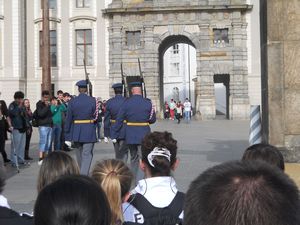 The changing of the guard at the Presidential Palace...