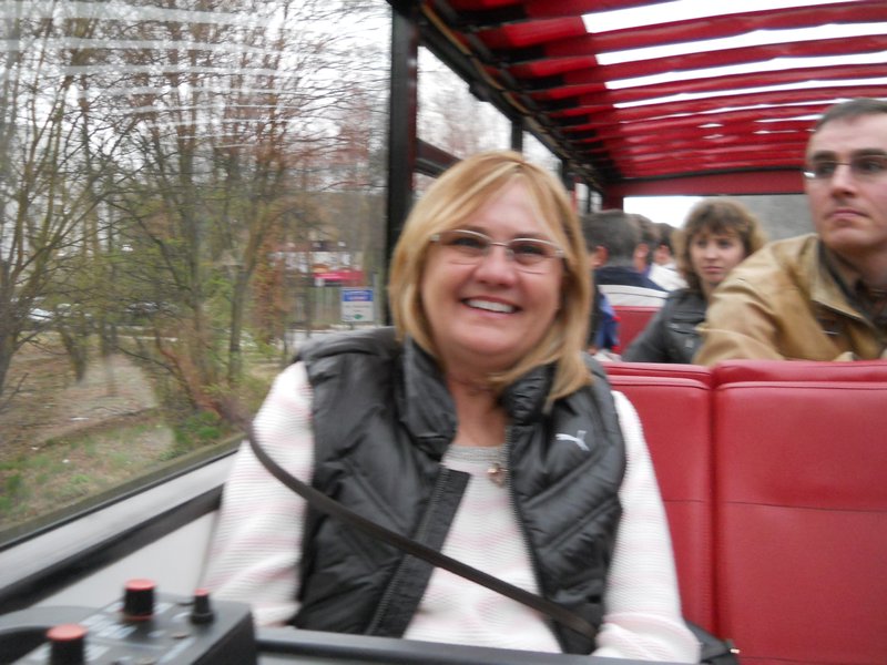 Terri, on the tour bus