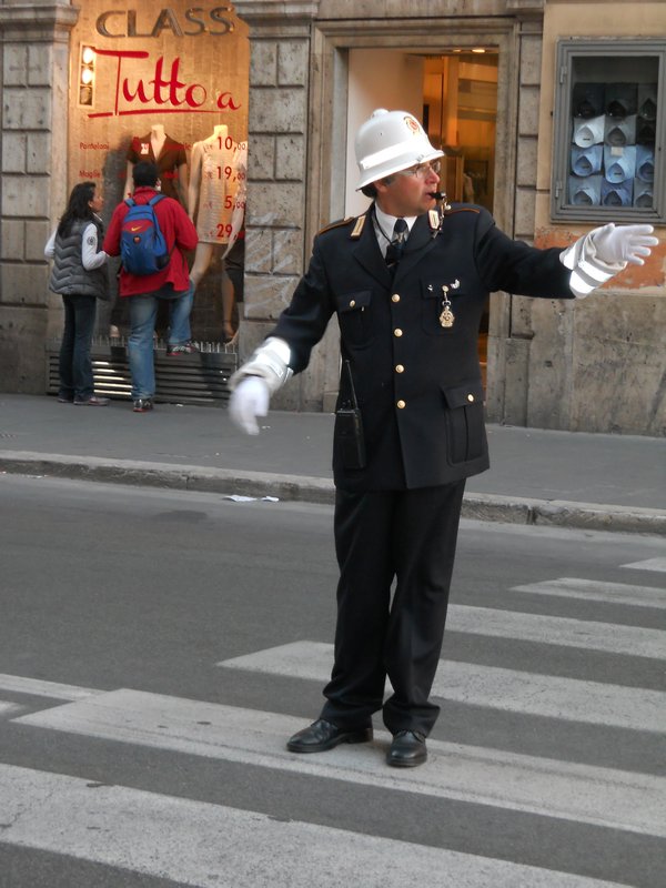 An Italian cop....