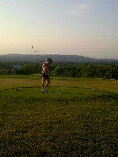 Great view of my tee off at Lowville