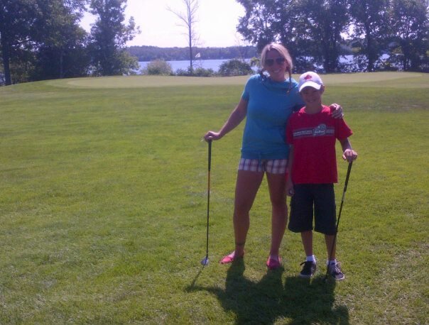 Tara and Koby...golfin at Sturgeon Point