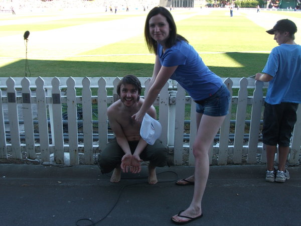 Howzat!? Steve and Sinead at the cricket