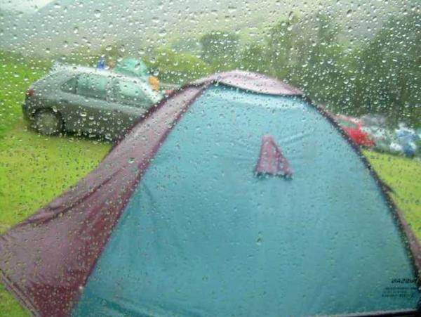 Tent and rain!