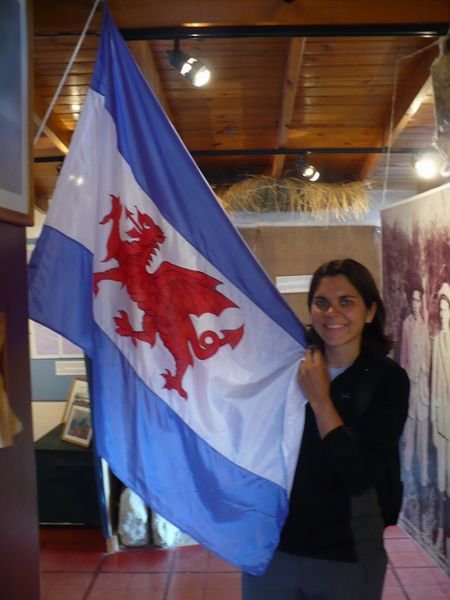 Me with the Welsh-Patagonian Flag