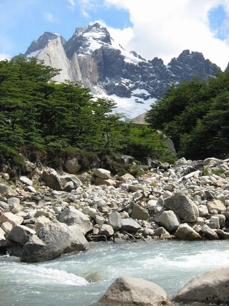 One of the many rivers we had to cross, Torres del Paine