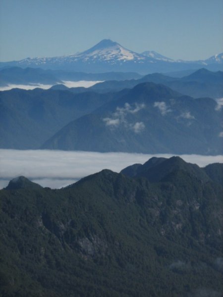 View of Volcan Llaima from Volcan Villarrica