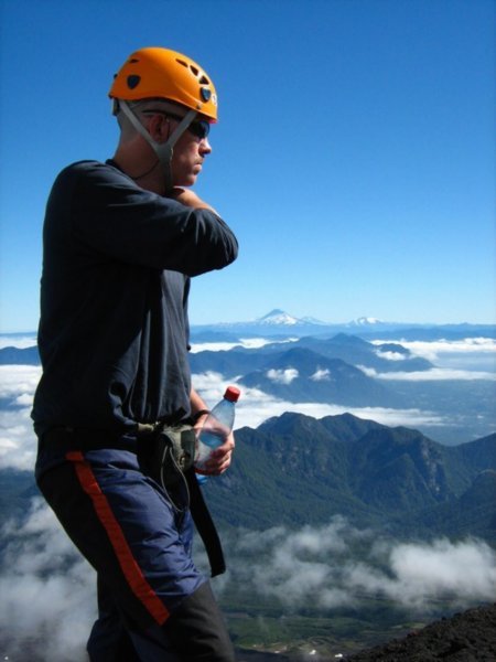 Barry admiring the view from Volcan Villarrica