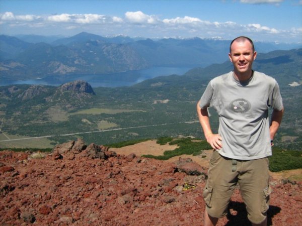 Barry at summit of Volcan Colorado