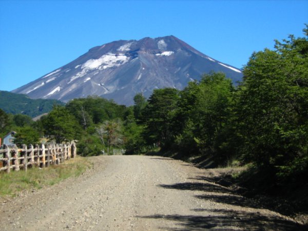First view of Volcan Lonquimay