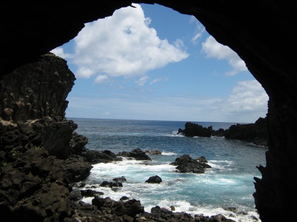 View from sea cave