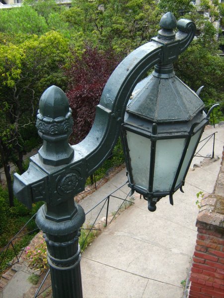 Street lamp, Cerro Santa Lucia, Santiago