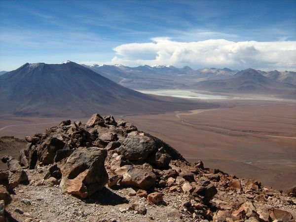 View of Laguna Verde (in Bolivia) from Cerro Toco