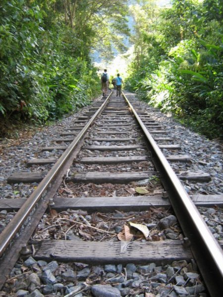 Walking the train tracks to Aguas Calientes