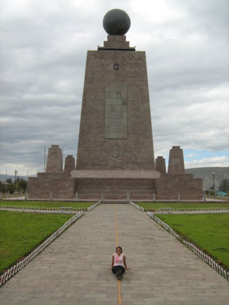 Me at the equator monument: Mitad del Mundo
