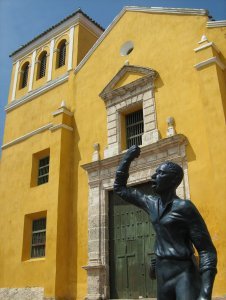 Church and sculpture, Cartagena
