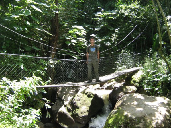 Suspension bridge in the Atitlan Nature Reserve