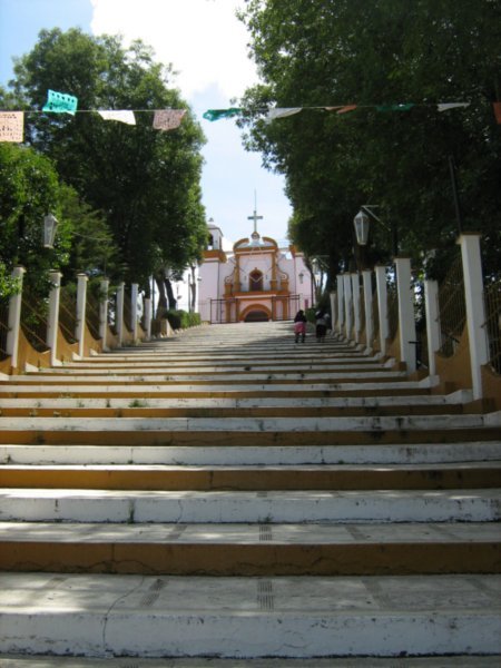 Steps to church, San Cristobal de las Casas