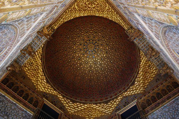 Amazing ceiling, Alcazar, Seville
