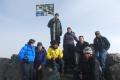Group at the summit of Mt Meru