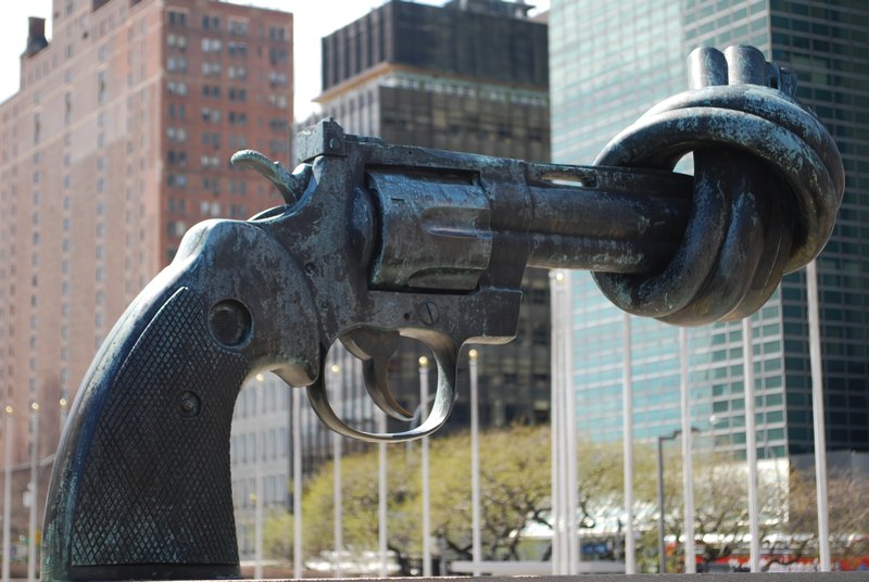 Sculpture outside the UN