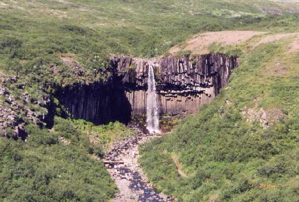 Gorgeous basalt column waterfalls