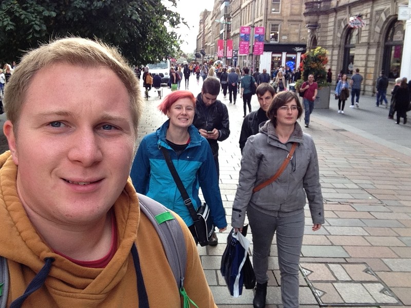 wandelen door Glasgow