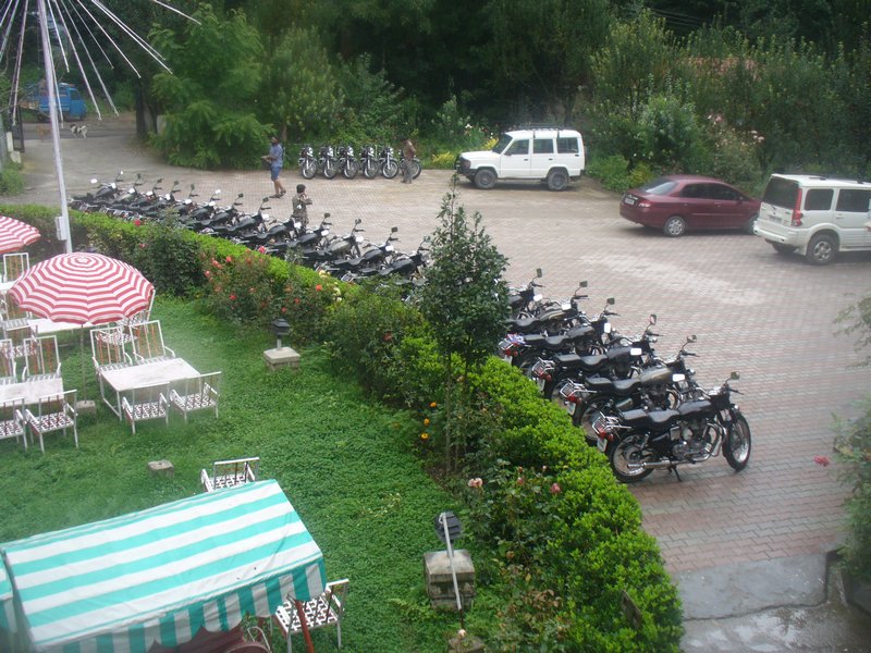 The lineup of bikes