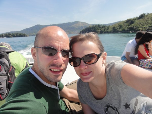 Us on a boat