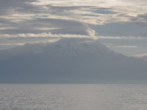 A brief glimpse of Volcan Osorno