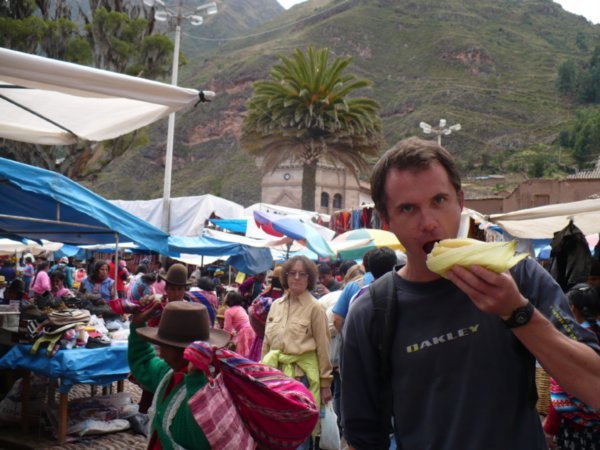 Choclo con Queso in Pisac Market