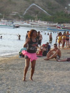 Dancing lady, Taganga beach