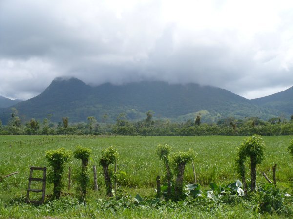 Cloudy view of Volcano Arenal
