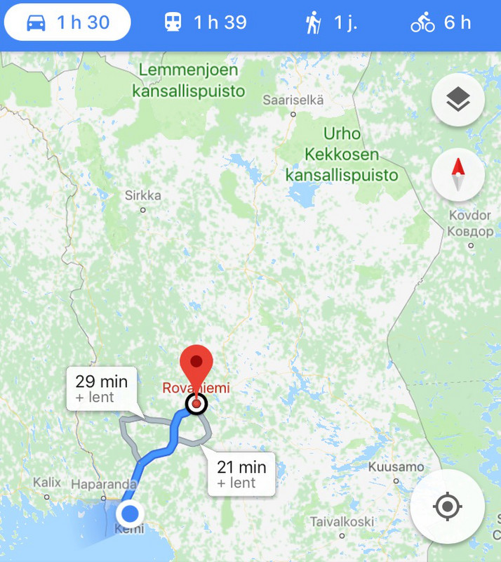 De Rovaniemi à Kemi