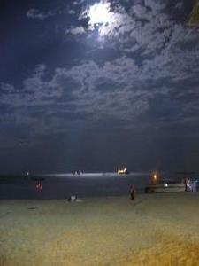 Full Moon Over the Beach