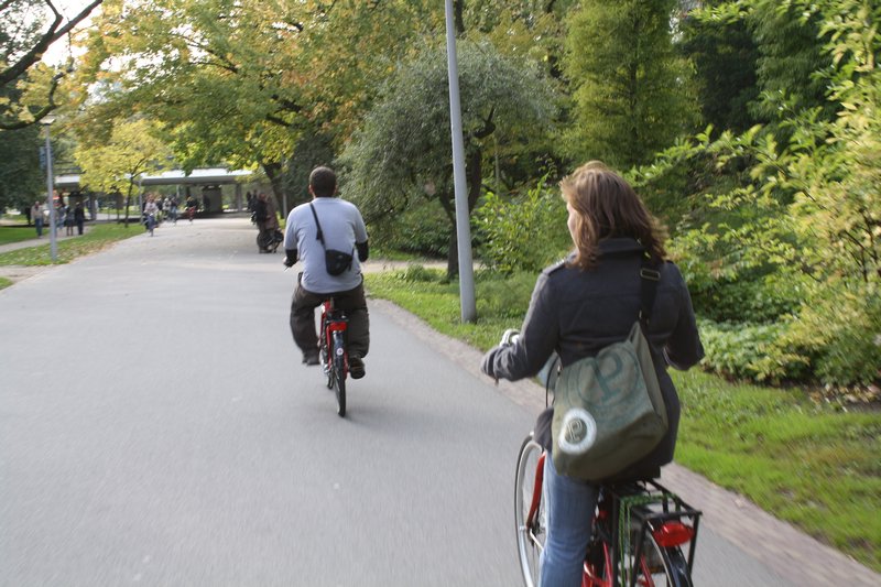 Biking in Vondelpark