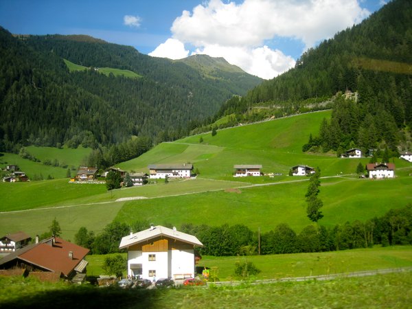 Train ride through the Alps