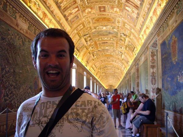 Dave inside the Vatican Museum