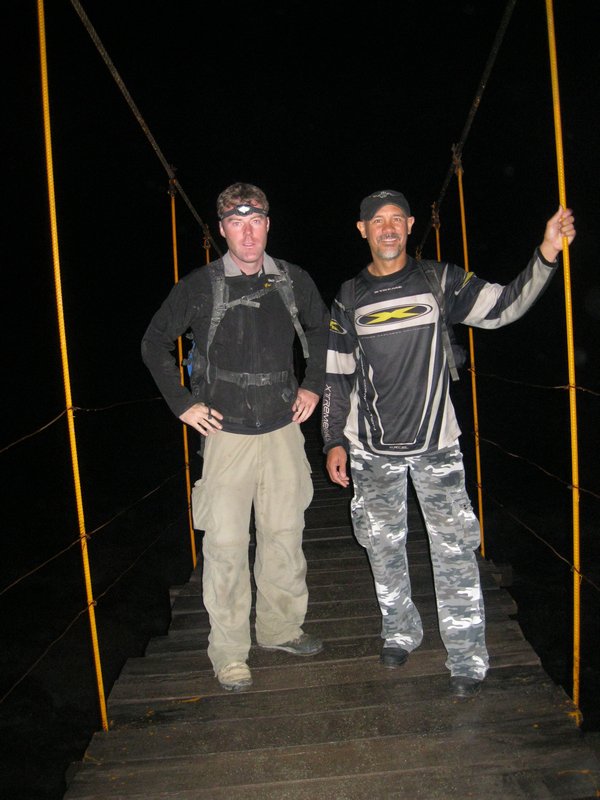 4am Peru. Andy & Patrick on route to Machu Picchu.