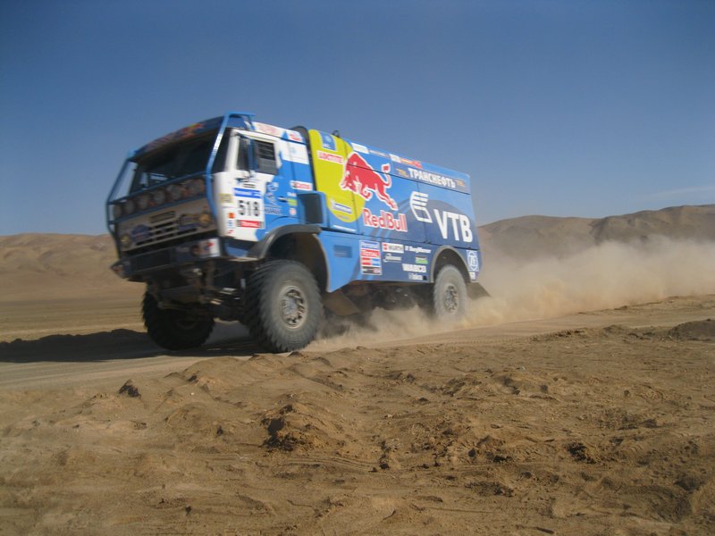 The Dakar. 85mph on a gravel bend & still accelerating.