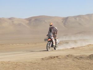 Hour after hour of desert riding. The Dakar.