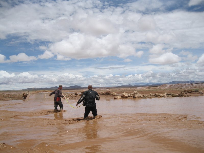 Good work gents. River fording Bolivia.
