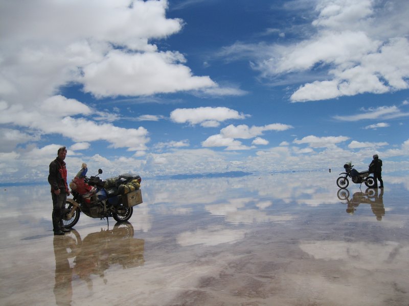Patrick & Andy. Uyuni, Salt Flats - Bolivia.