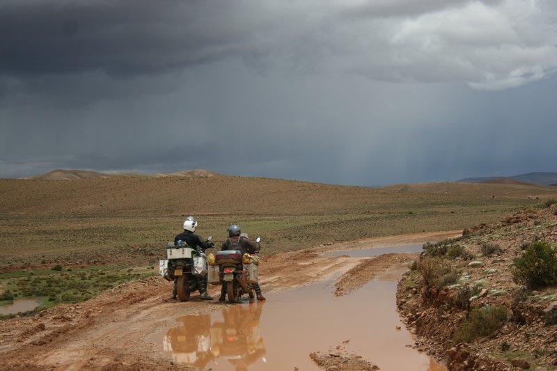 Stopping for a chat. Bolivia.