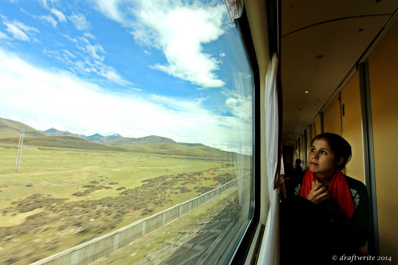 Sofi on the Sleeper Train, Tibet