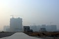 Smog over new apartments_East Yangzhou