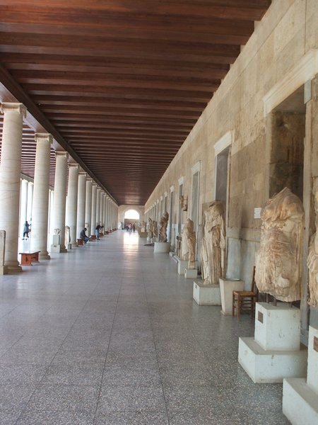 Another shot of the rebuilt stoa