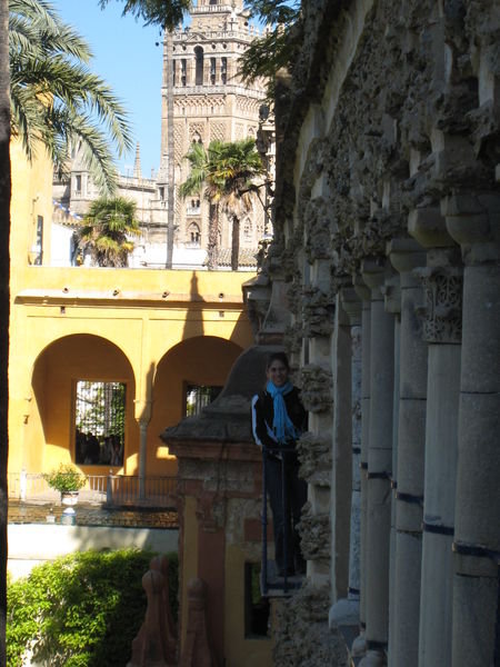 Overlooking Alcazar Palace Gardens